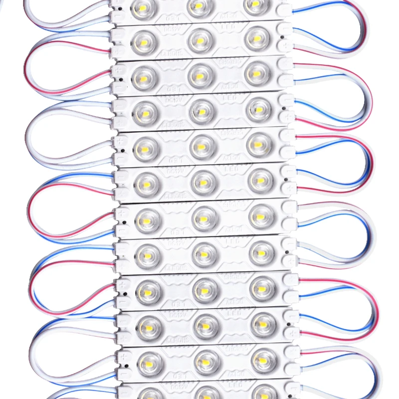 200pcs DC12V 2835 3LED Module Injection Outdoor Waterproof IP67 Strip Light for Shop Signboard Advertisement Sign Letter Decor