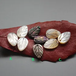 1pcs Natural Shell Black / White Shell Leaf Shaped Beads Jewelry Making DIY Necklace Bracelet Earrings Jewelry Accessories