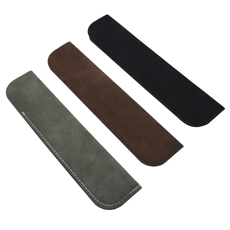 حامل مقلمة ناعمة لقلم واحد من جلد البولي يوريثان، مواد الكتابة، حقيبة تخزين الأدوات المكتبية، هدية اللوازم المدرسية المكتبية