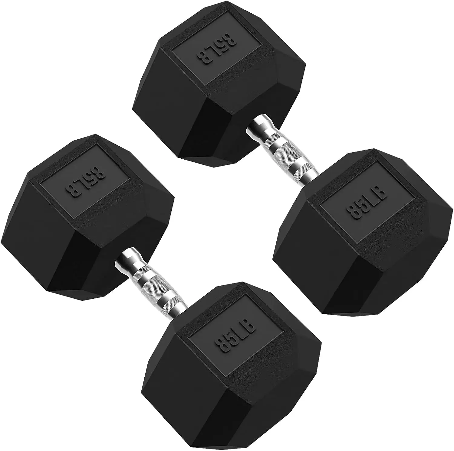 

papababe Dumbbell Set Rubber Encased Hex Dumbbell Free Weights Dumbbells Set Home Weight Set No Rack