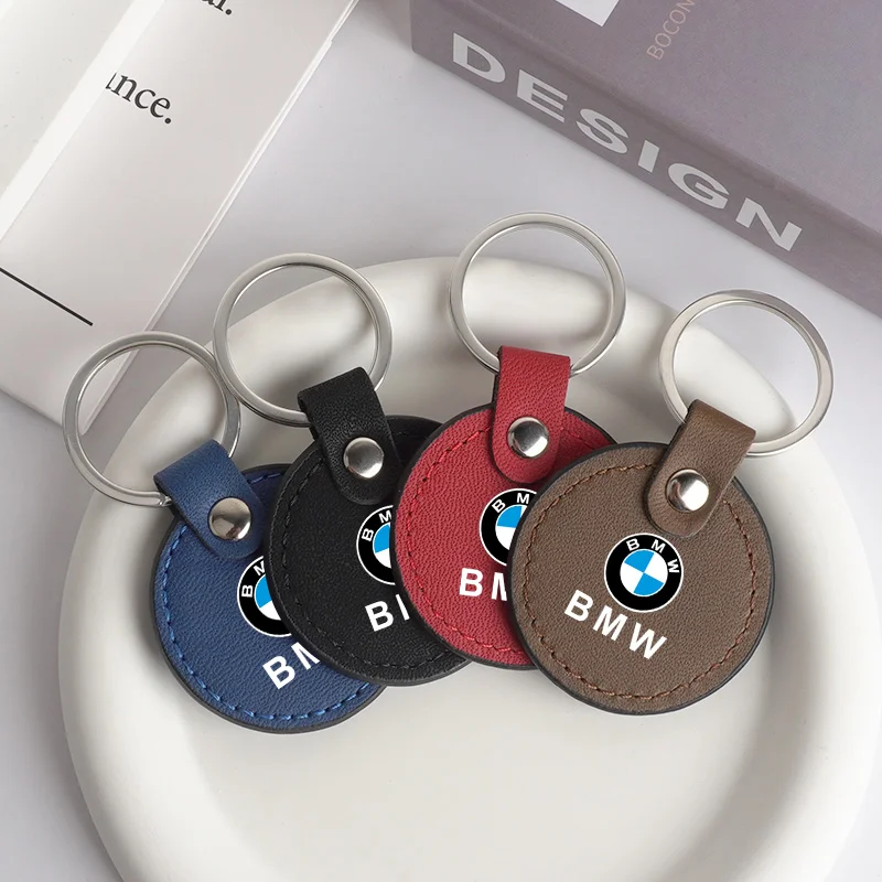 

Car Logo Keychain Leather Zinc Alloy Gifts Key Ring For BMW F30 F10 E90 F20 E46 E60 E70 E39 E36 E87 X7 E92 E91 G20 Accessories