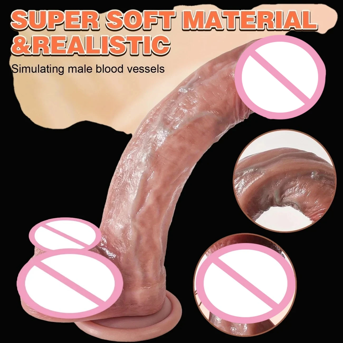 Realistic Silicone Dildo with Suction Cup Anal G-Spot Masturbator Penis Adult Sex Toys Huge Dildos for Women Rubber Cock Gode