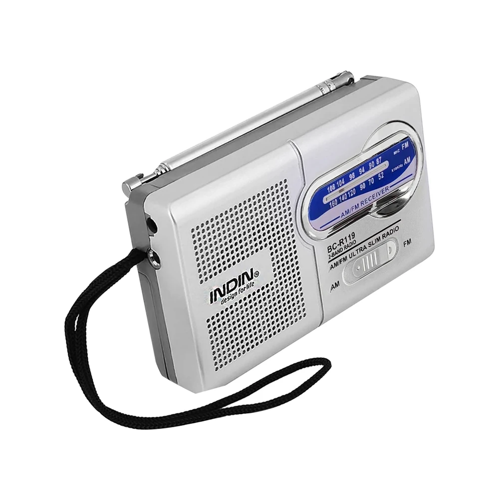 BC-R119 AM FM Portable Pocket Mini Radio Best Reception Longest Lasting Radio For Emergency Hurricane Walking-Battery Operated