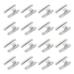 100pcs Stainless Steel Folding Crimp Ends Column Elastic Cord Jewelry End Findings Clothing Adjustable Accessories 24.5x5.5x7mm