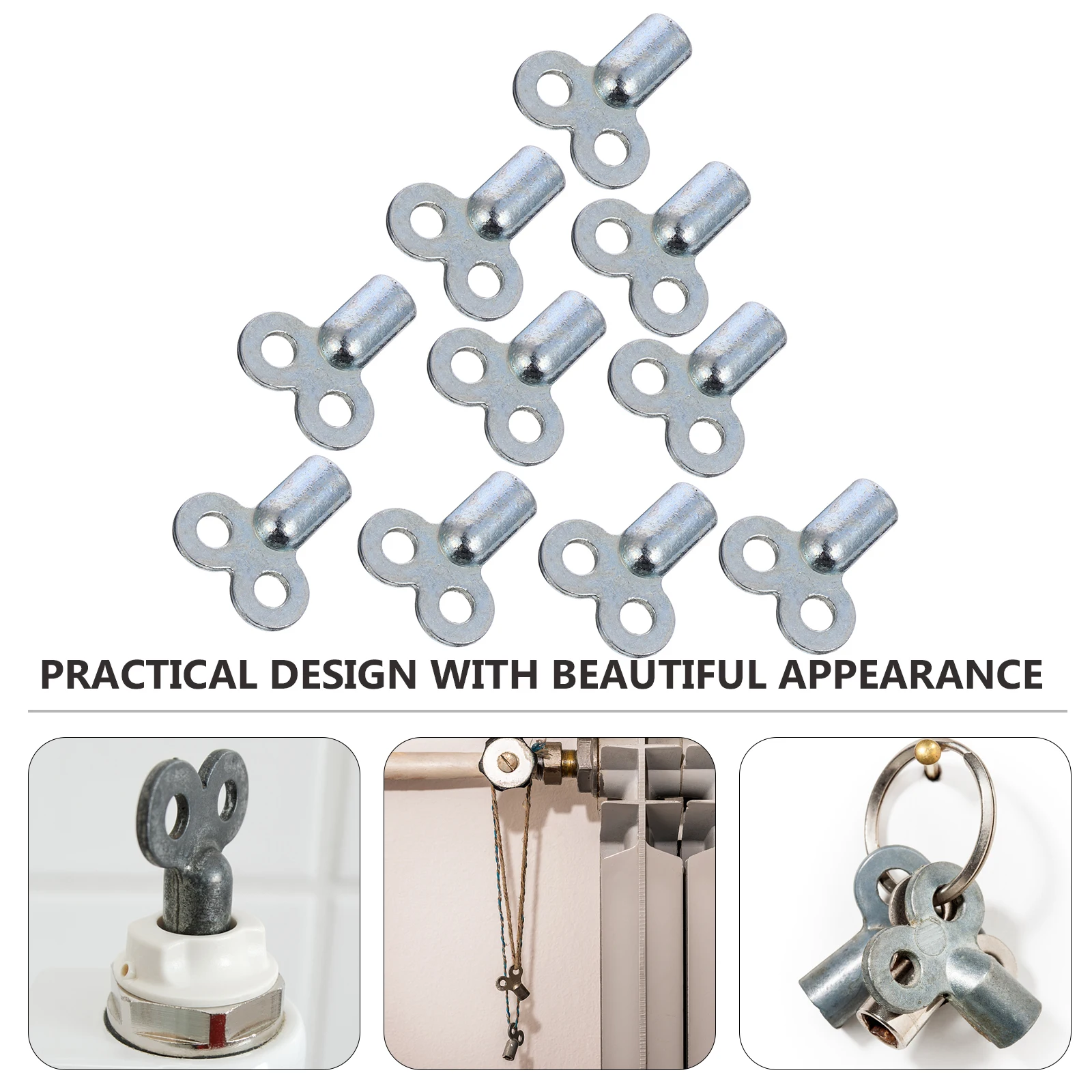 

10 Pcs Zinc Alloy Radiator Keys Square Socket Bleeding Tools for Plumbers Wrench Hand Tools Exhaust Valve Aerator Air Purger