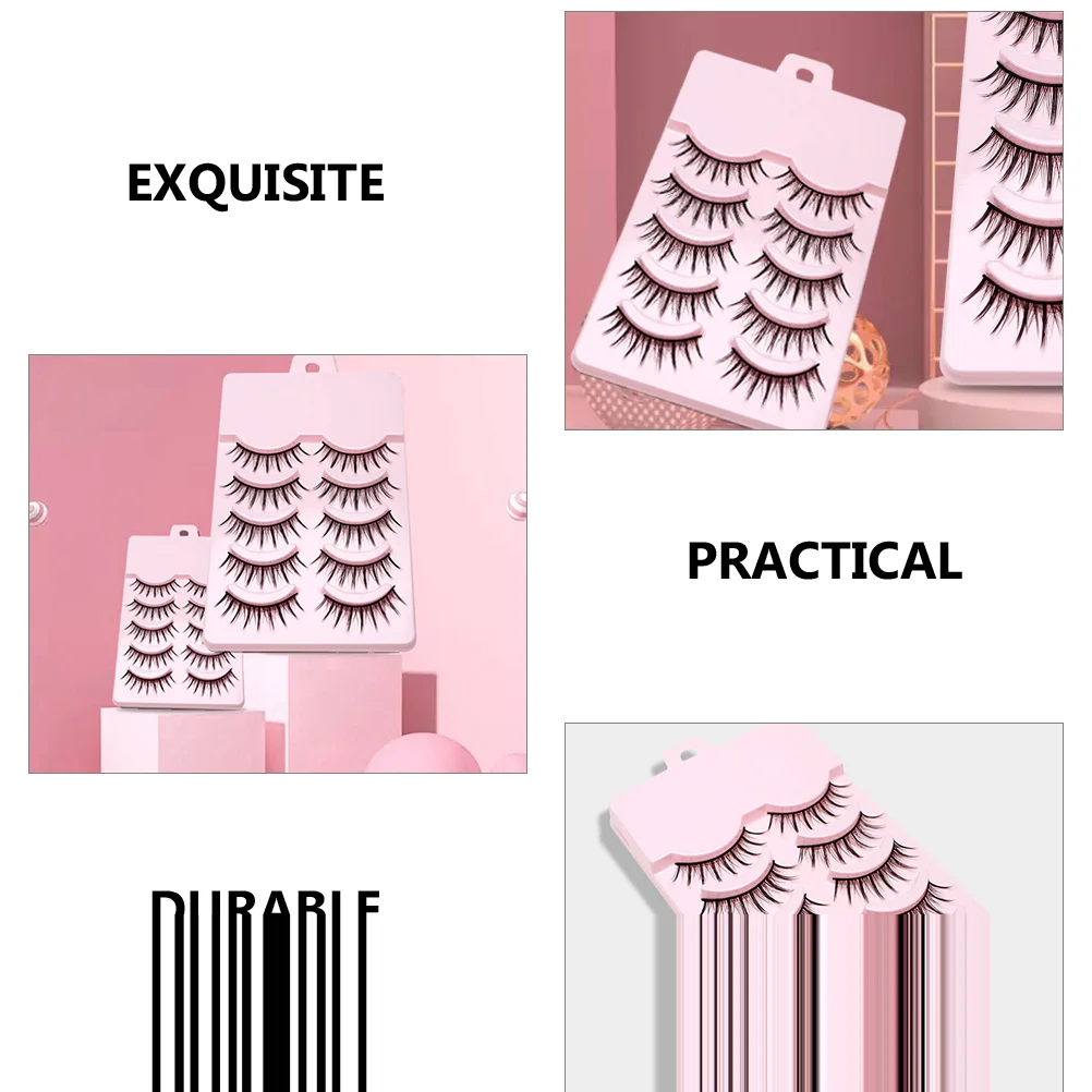 

10 Pcs False Eyelashes Lightweight Short Everyday Party Makeup Beginner Cosplay Reusable Individual