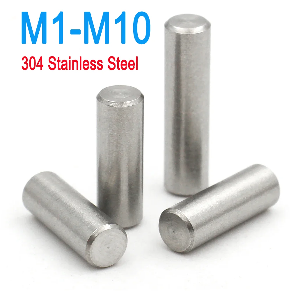 

M1 M1.5 M2 M2.5 M3 M4 M5 M6 M8 M10 GB119 304 Stainless Steel Cylindrical Pin Locating Dowel Fixed Shaft Solid Rod 2-60pcs