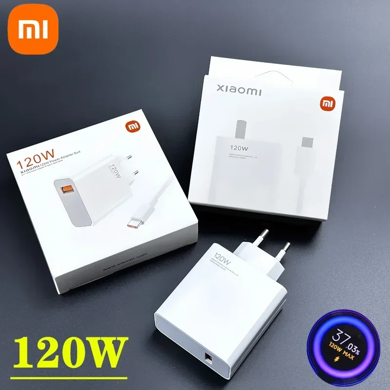 

Original Xiaomi Charger 120W Fast Charger Quick Charging Power Xiaomi 10 Redmi K30 Pro/10X Pro Laptop Air