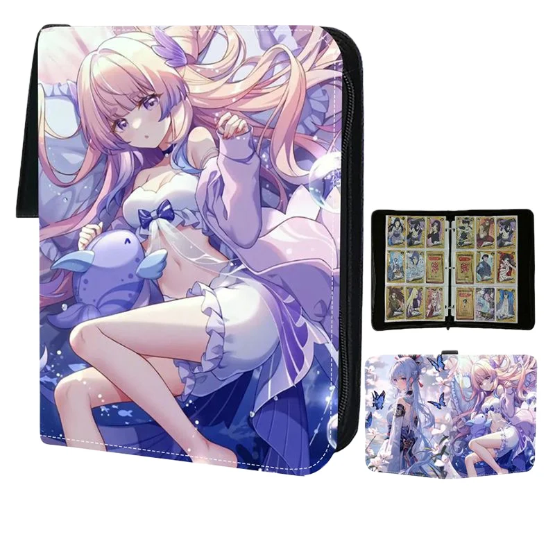 

Альбом для коллекционирования карточек Genshin Impact: персонализированный держатель для карт, фотокнига, коллекционный альбом для значков, роскошный аниме-подарок для детей