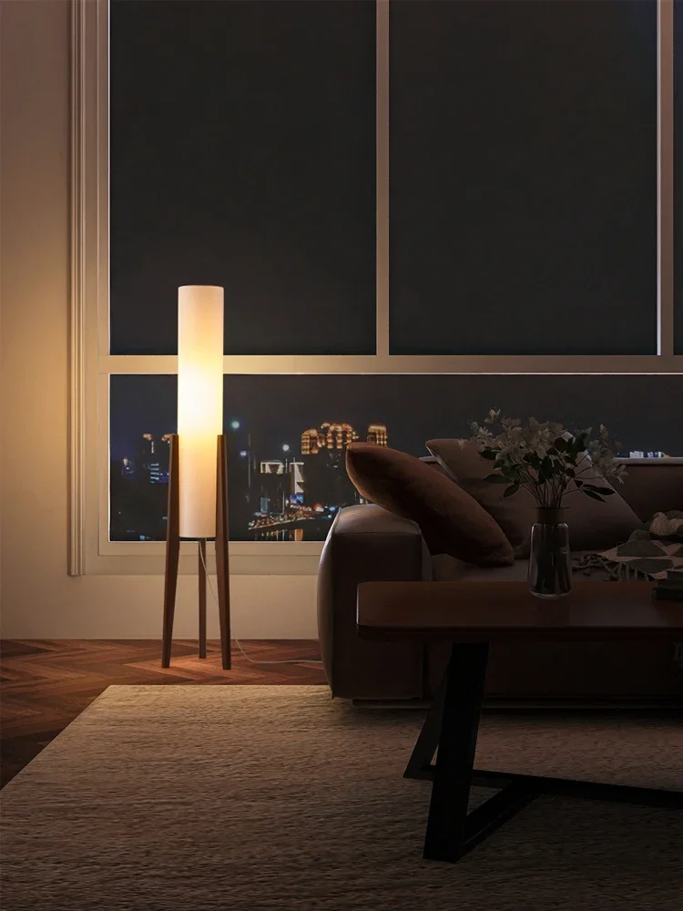 Modern Minimalist Walnut Floor Lamps Living Room Sofa Stand lights Home Decor Solid Wood Personalized