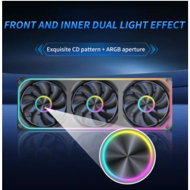 VK360 All-in-One CPU Liquid Cooler with 4.0 Inch IPS Custom Screen ARGB AIO Water Cooling Radiator