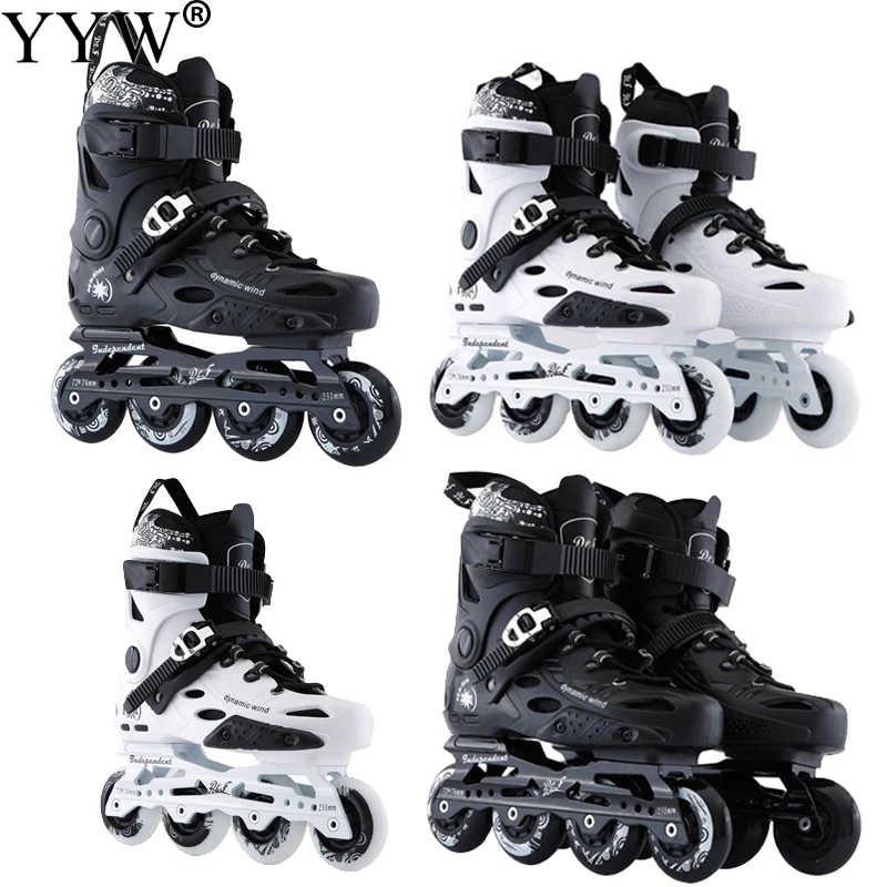 

Professional Inline Roller Skates Woman Man Kids Adult Speed Skate Sneakers Outdoor Patins 4 Rodas Size 35-41 Skating Shoes