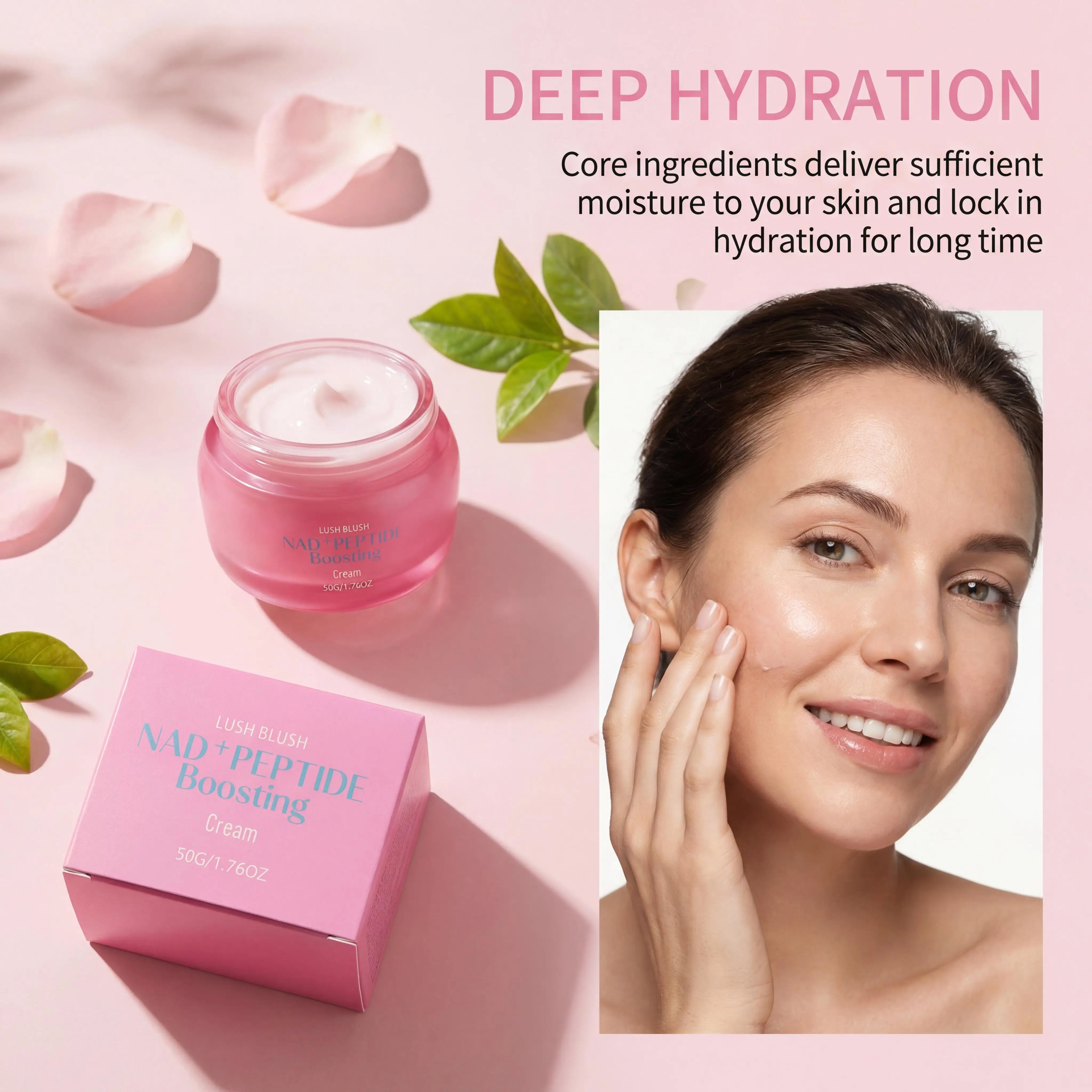 NAD+ Peptide Boosting Cream Anti Wrinkles Lifting Face Sagging Skin Enhance Elasticity Repair Hydrate Skin Cream Korean Skincare
