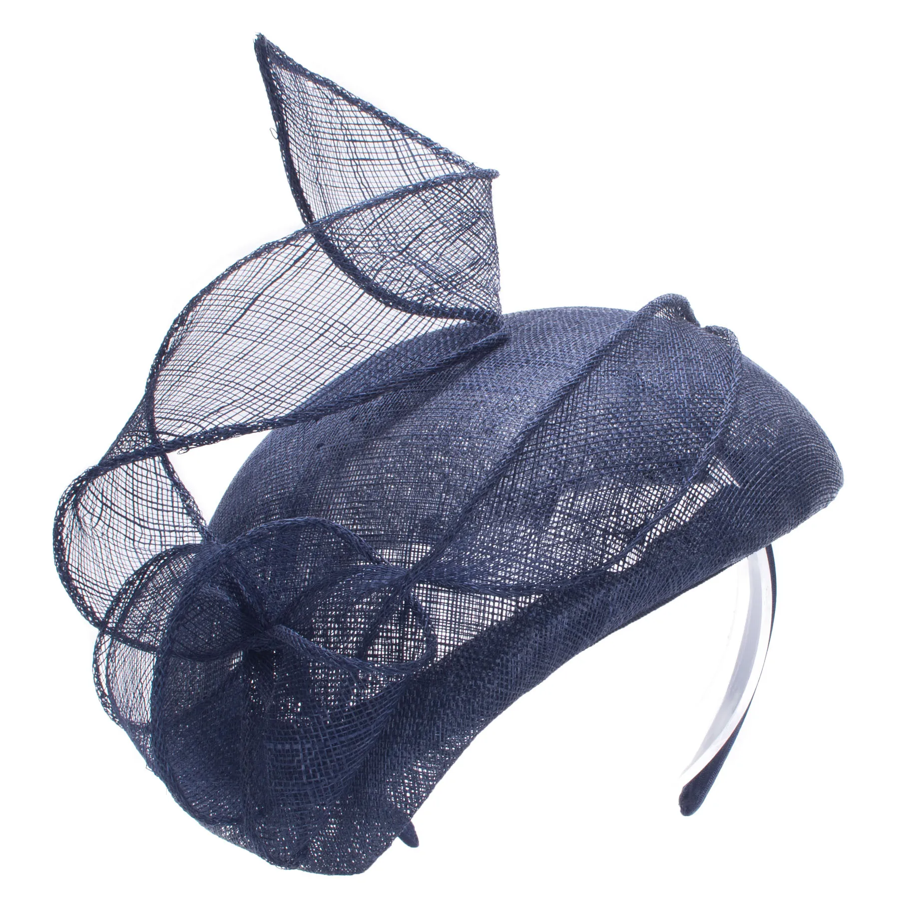 Teardrop Womens Britse Stijl Sinamay Tovenaar Hoed Tam Baret Casque Cocktail Bridal Hoed T442