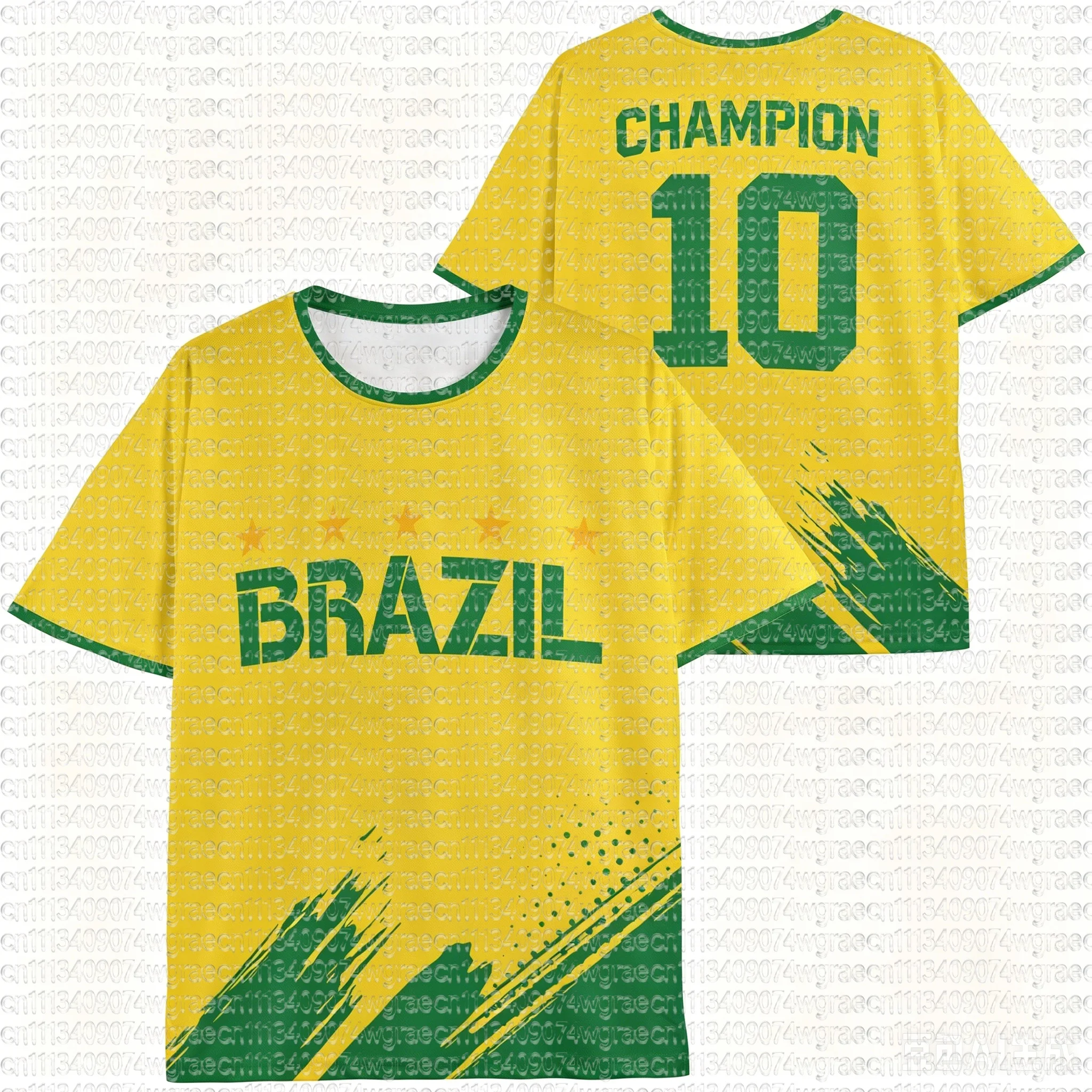 estilo-brasileiro-2026-camisa-de-futebol-para-torcedores-champion-t-shirt-familiar-roupas-esportivas-de-secagem-rapida-camiseta-de-verao-para-pais-e-filhos