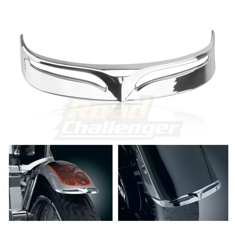 

Motorcycle Rear Mud Flap Trailing Cover Fender Flare Trim Tip Chrome For Harley 2007-2016 FLSTF Softail Fatboy Motorbike Parts