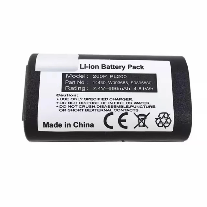 260P PL200 650mAh 7,4V lithiumbatterij voor S0895840 W002856 printer
