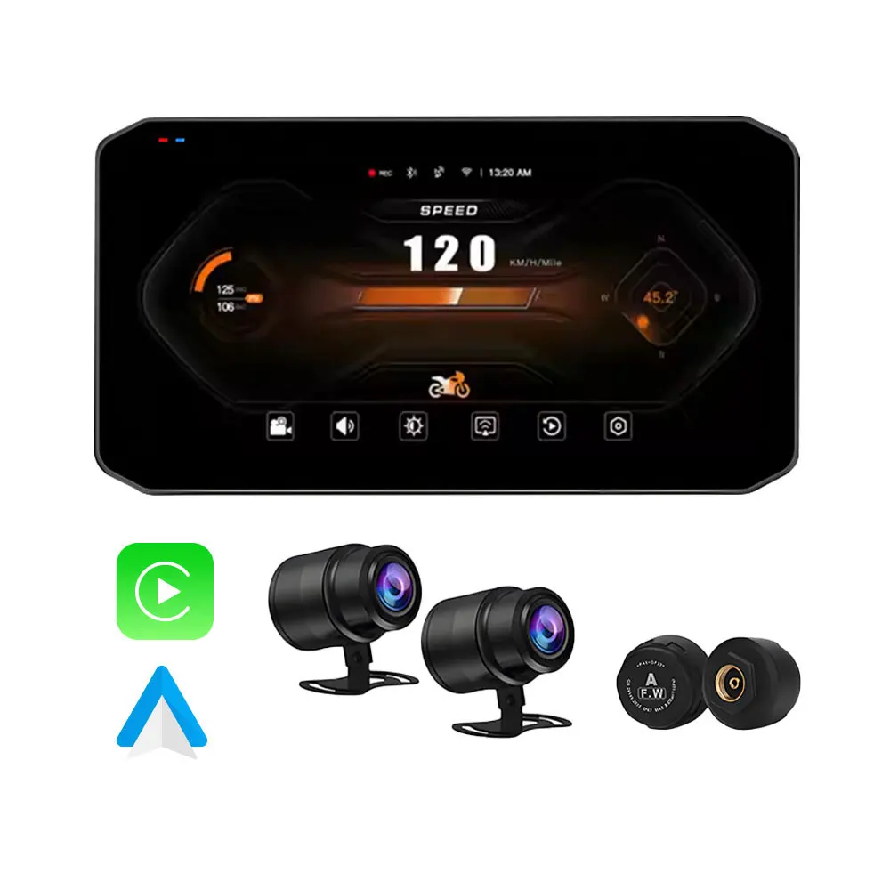 

Motorcycle Global Position System Satellite Navigation Motorcycle Navigation Equipment 6.25 inch Standard+DVR+TPMS+RC+BSD
