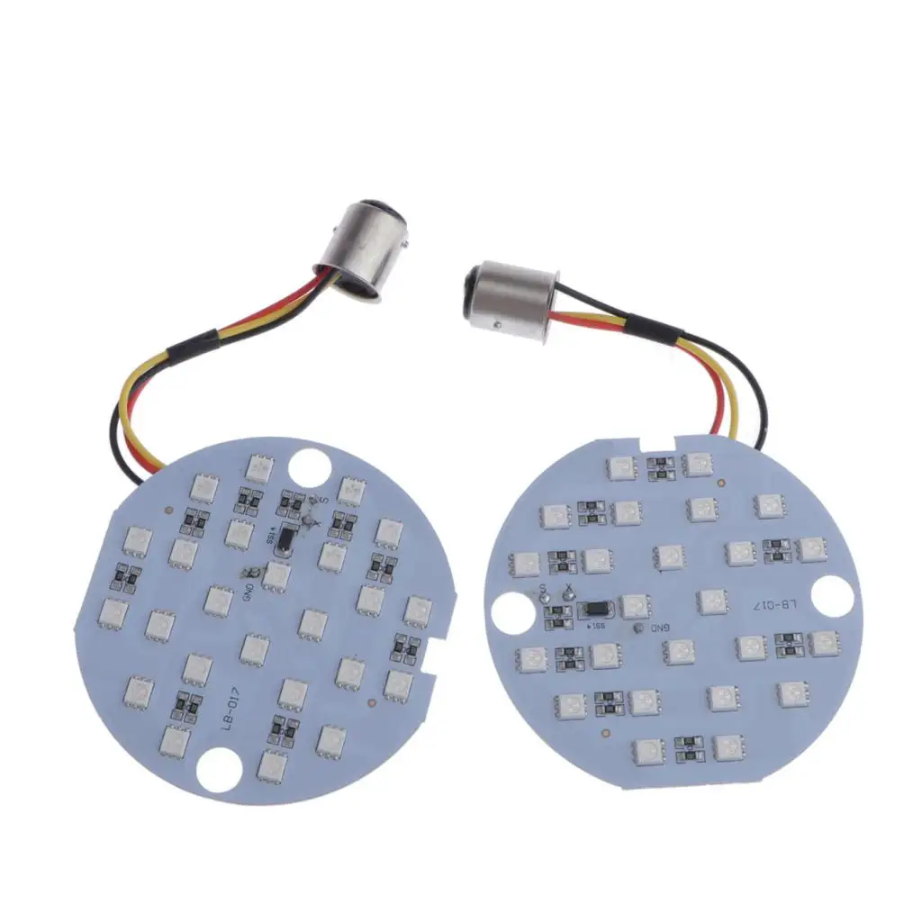 

Smoked Turn Signal Visors Lens LED Bulb Inserts Motorcycle Rear Light LED for Harley