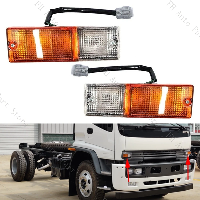 

For Isuzu FTR FVR FVZ Front Bumper Indicator Lamp Turn Signal Light 1-86830272-0 1-86830273-0 1868302720 1868302730