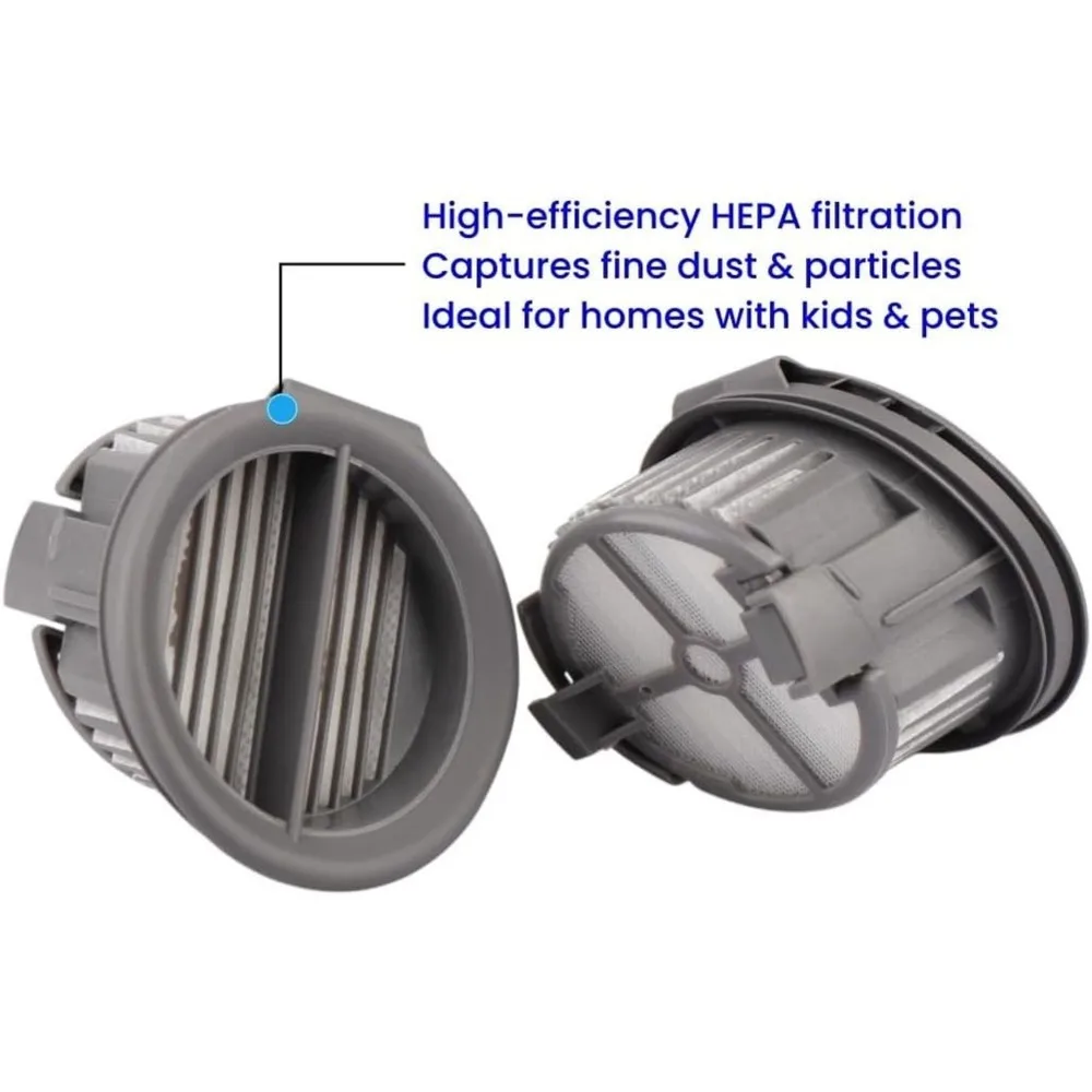 A24P For Dreame H14/H14 Pro Compatible Replacement Parts 2P Brush Rollers And 2P HEPA Filters For Wet Dry Vacuum Cleaner Kit