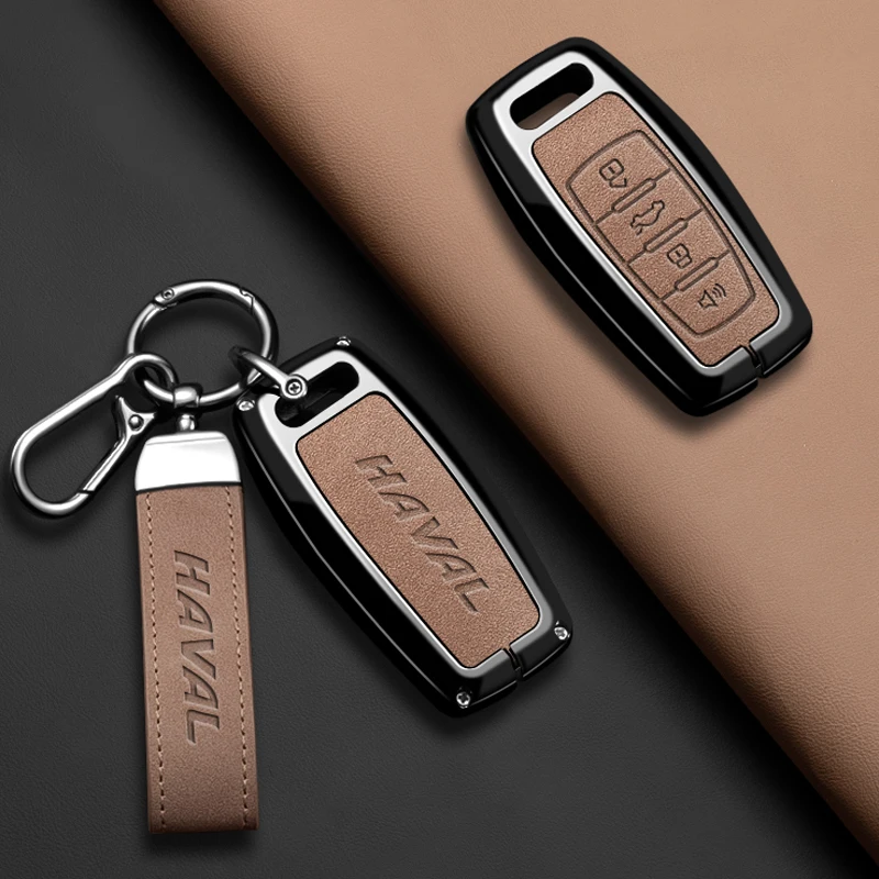 New model Zinc Alloy Goatskin Car Key Case Cover For Great Wall Haval/Hover H1 H6 H7 H4 H9 F5 F7 H2S Car-covers Auto Accessories
