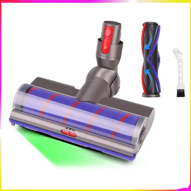 M04K для Dyson V7 V8 V10 V11 V15 SV12, запасные части для пылесоса, головка щетки со светодиодными фарами и перезаряжаемой роликовой щеткой