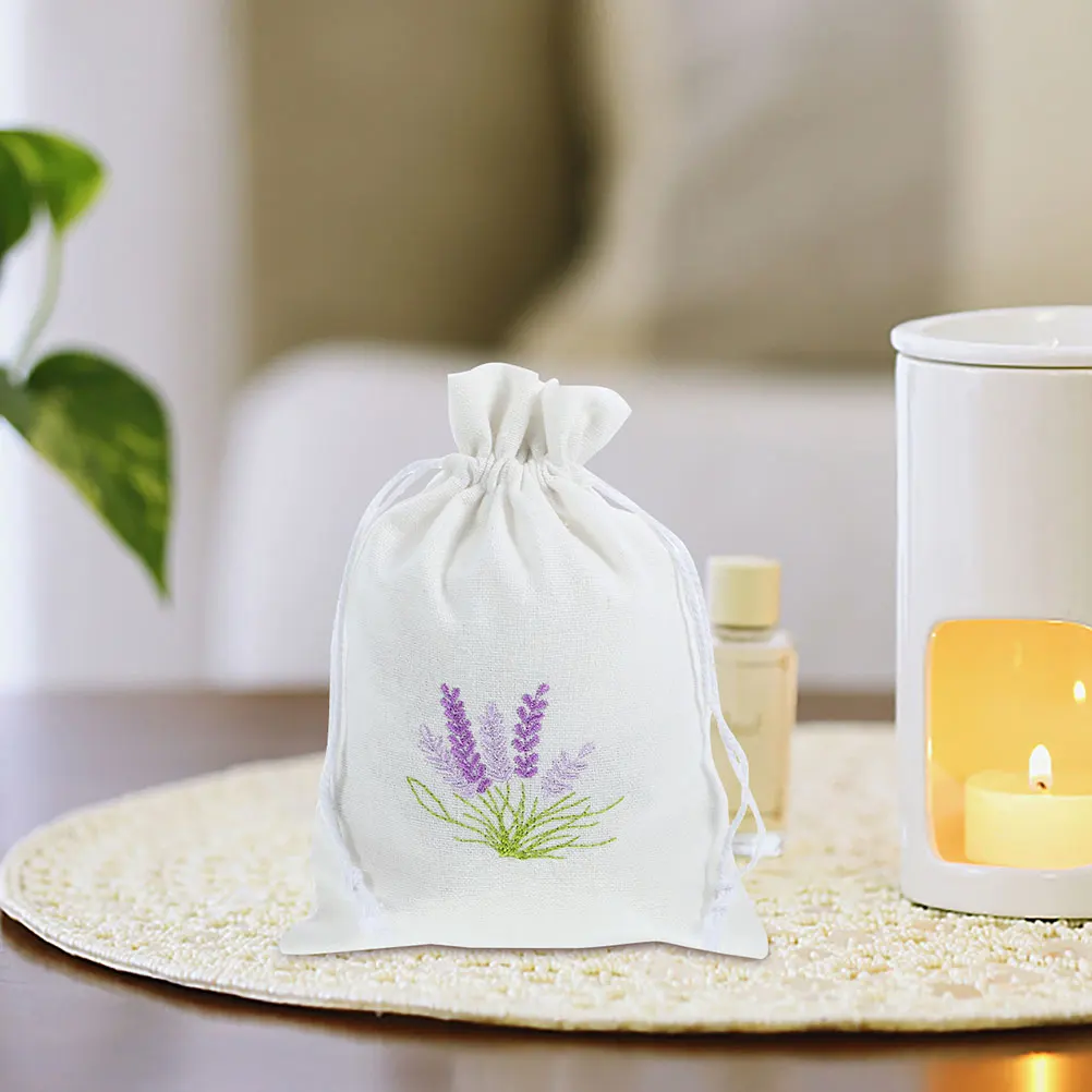 

5Pcs Sachet Packing Bags Lavender Pouches Drawstring Design Home Decor Storage Sachet Bags Empty Portable Empty Sachets