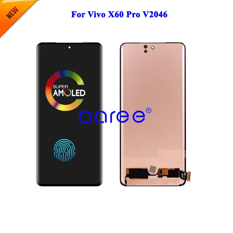 6.56‘ AMOLED Original LCD Screen For VIVO X60 Pro V2046 LCD Screen Touch Digitizer Assembly