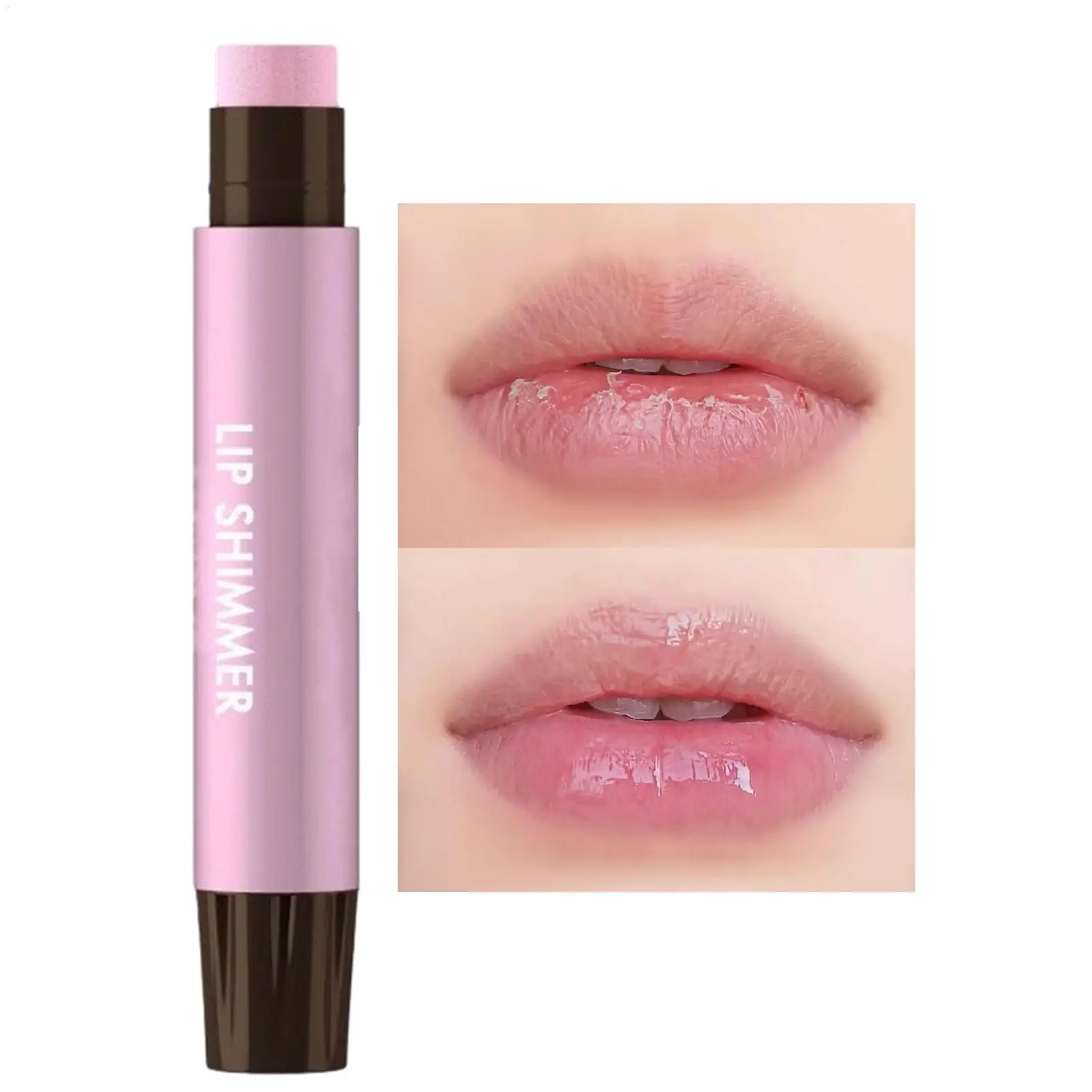 Glitter Lip Balm Sparkling Crystal Lipstick Diamond Glitter Metallics Lip Gloss Moisturizing Natural Shimmer Lips Plumper Gloss