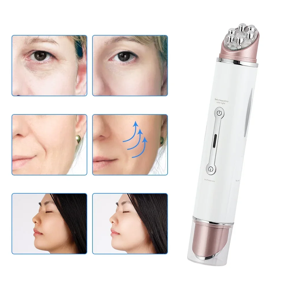 Masajeador de ojos multifunción EMS LED con vibración de fotones, máquina de Estiramiento Facial, eliminador de bolsas de ojos y arrugas, herramienta Facial de SPA