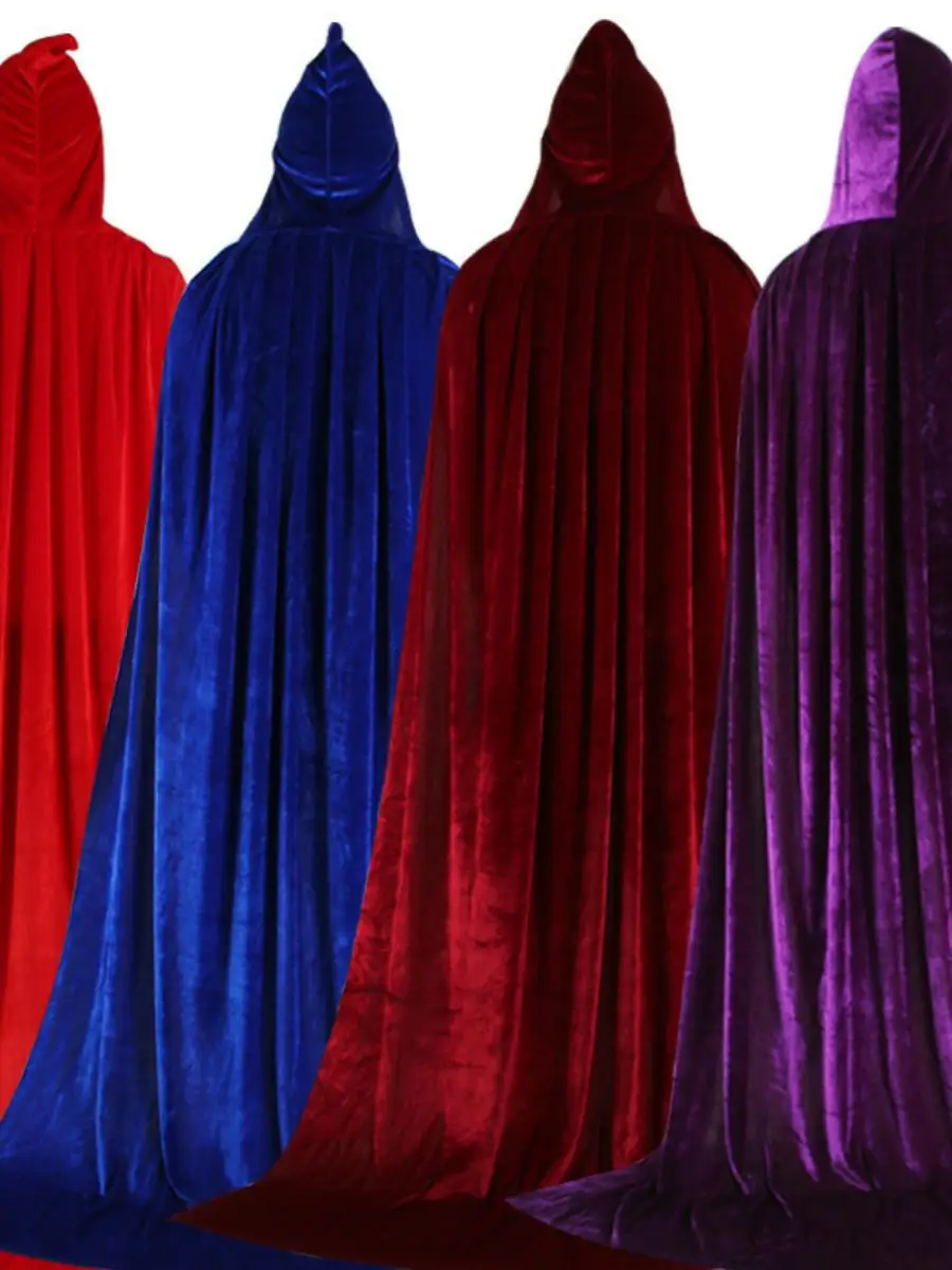 

Velvet Halloween Cowl Neck Robe Wizard Witch Prince Ethnic Stage Costume Women's Fashion Spring 2023 No Brand Registered Trad...