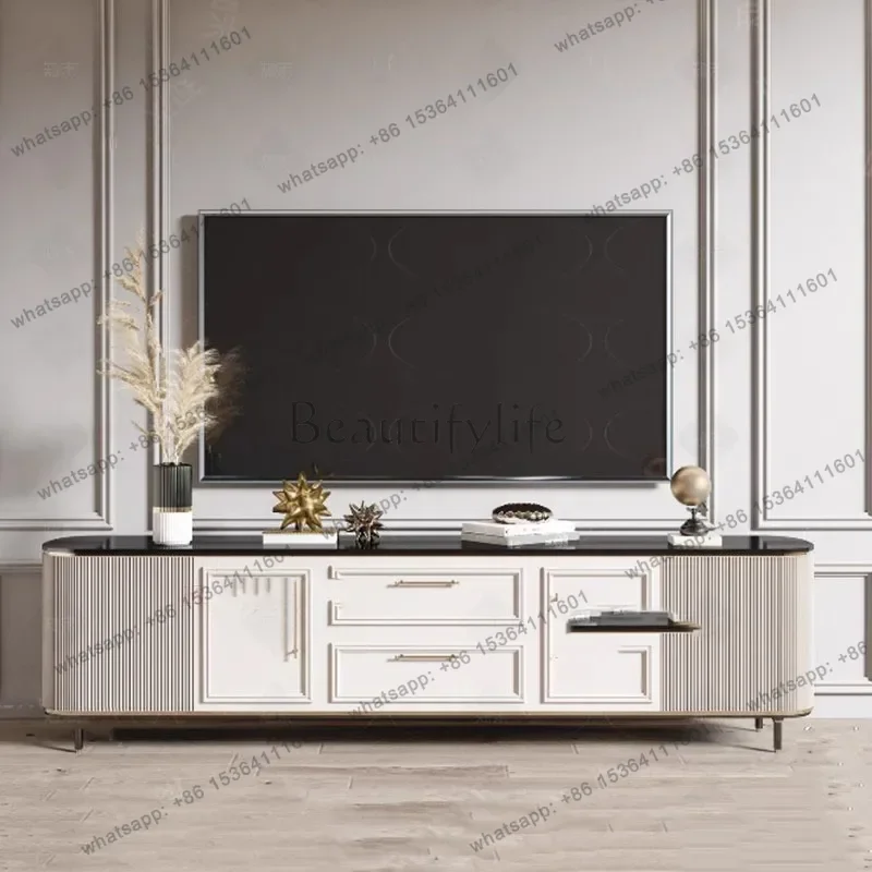 LJY Light Luxury French Tv Stand Modern Beauty Premium Trendy Tv Stand Unique Nordic Mobiletto Porta Tv Living Room Furniture