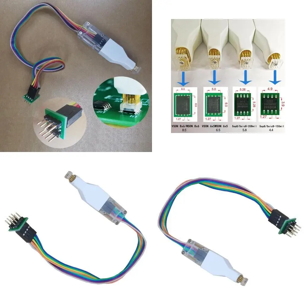 

R53C SOP8 Загрузка чипа Зонд для записи и записи Пружинная игла для вспышки Горелки для чипов Кабель для программирования чипов