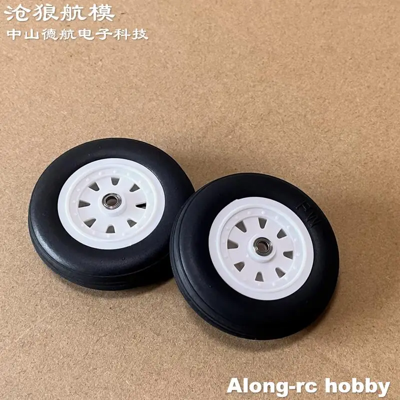 RC Airplane Hobby Models DIY Plane Model Landing Gear Spare Part Rubber Wheel 2pcs  60*17*4.1mm or 45*16*4.1mm 60mm 40mm wheels