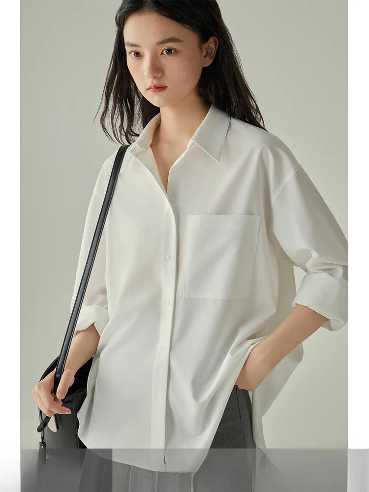 

Anti-Wrinkle Slimming Detachable Stand Collar Faionable Commute Design irt Top from Yake Home Polyester Long Sve Busin...