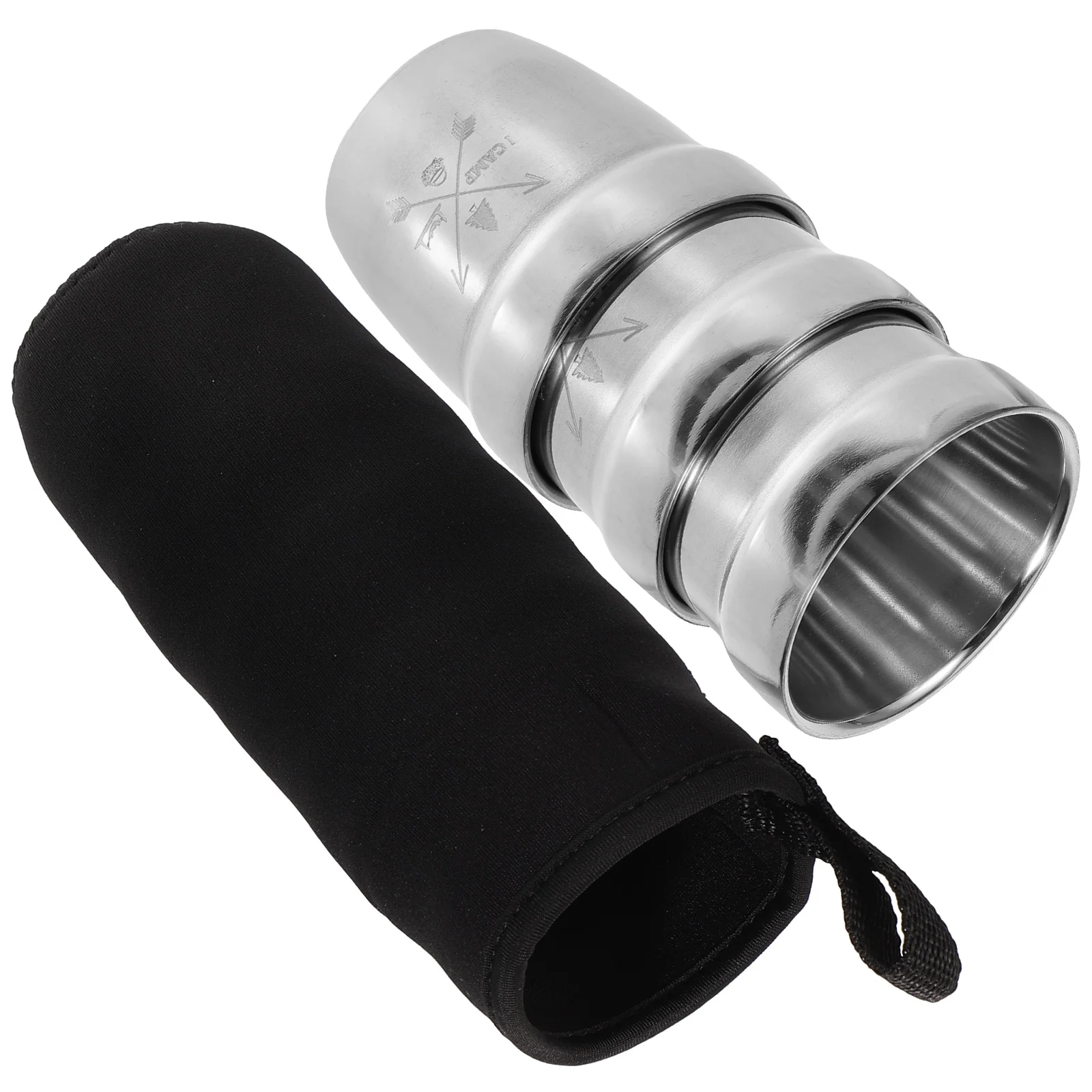 

1 set Stainless Steel Water Cup Portable Coffee Mug Durable Camping Tumbler for Tea Outdoor Office Travel Lightweight Metal