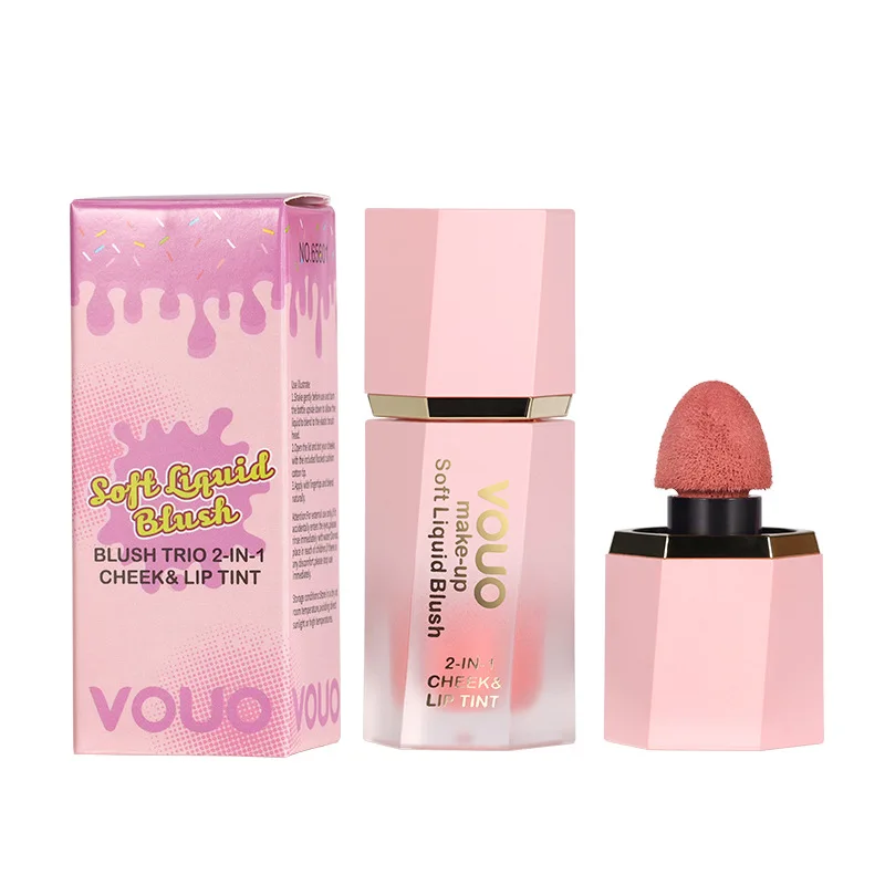 Set combinato multicolore Rossetto per labbra Fard per il viso Balsamo per fard Rouge multifunzionale Migliora la carnagione Impermeabile a lunga durata