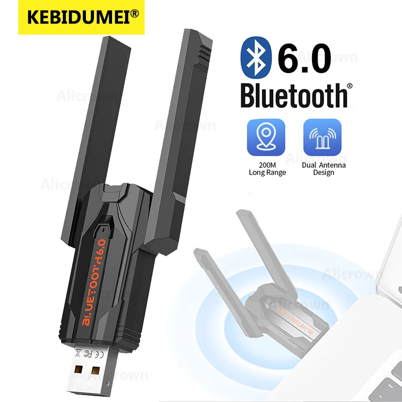 �y�Z�[�����z200M USB Bluetooth 6.0 �A�_�v�^�[ PC ���C�����X�}�E�X�L�[�{�[�h���y�w�b�h�Z�b�g Bluetooth �g�����X�~�b�^�[�h���C�o�[���� Win8.1/10/11 �p
