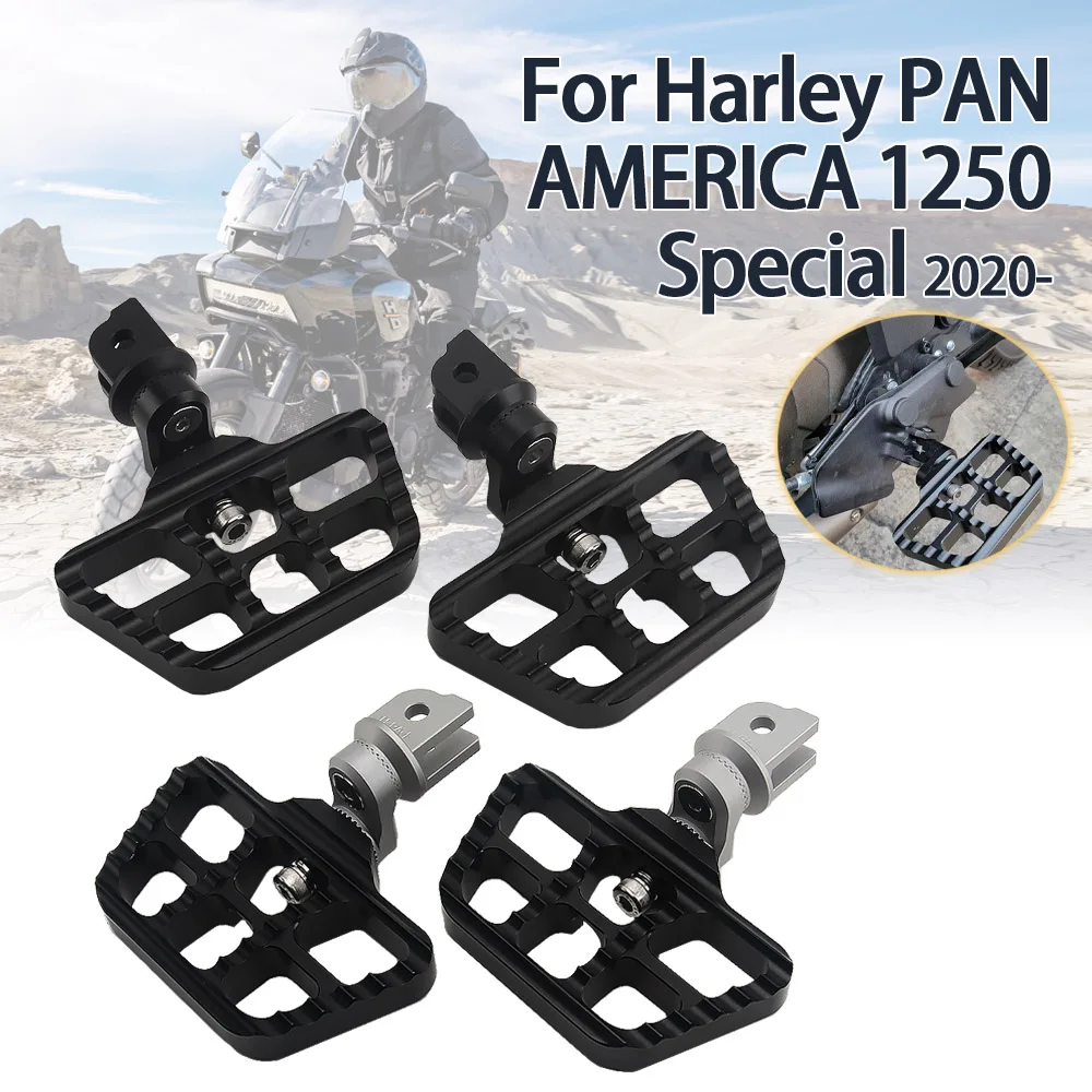 

Motorcycle Fit For Harley PAN AMERICA 1250 1250s Special 2020- Front pedal Rotatable FootRest Foot Pegs Footpegs Rests Pedals