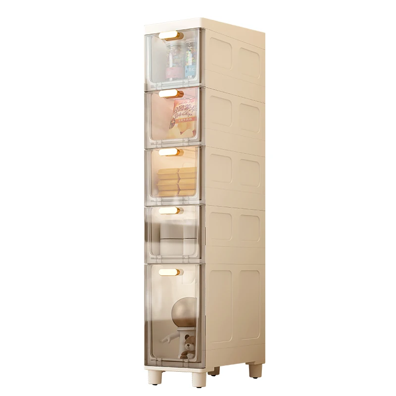 Wholesale 14 Transparent crevice storage cabinet Household drawer bathroom crevice locker Kitchen side cabinet Super narrow