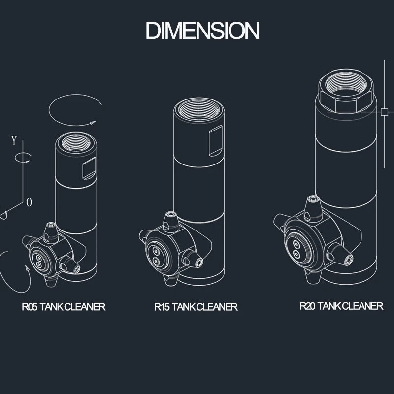 BYCO High-Quality Stainless Steel 360-Degree Rotate Tank Cleaner For Truck Tankers