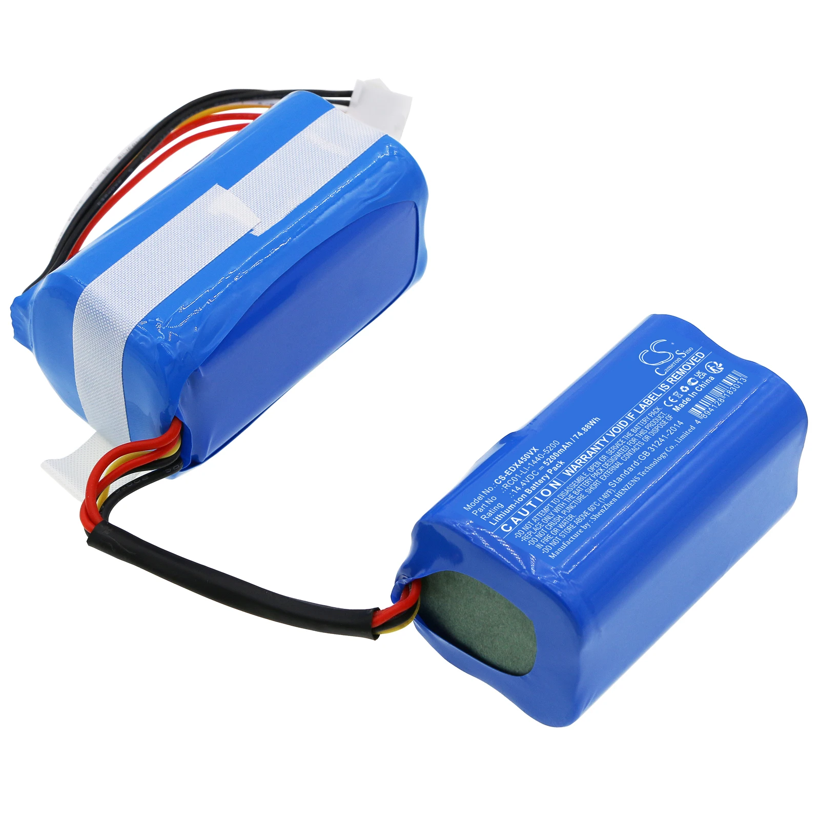 

Replacement Battery for Ecovacs DVX45, N9, N9+ RC01-LI-1440-5200 14.4V/mA