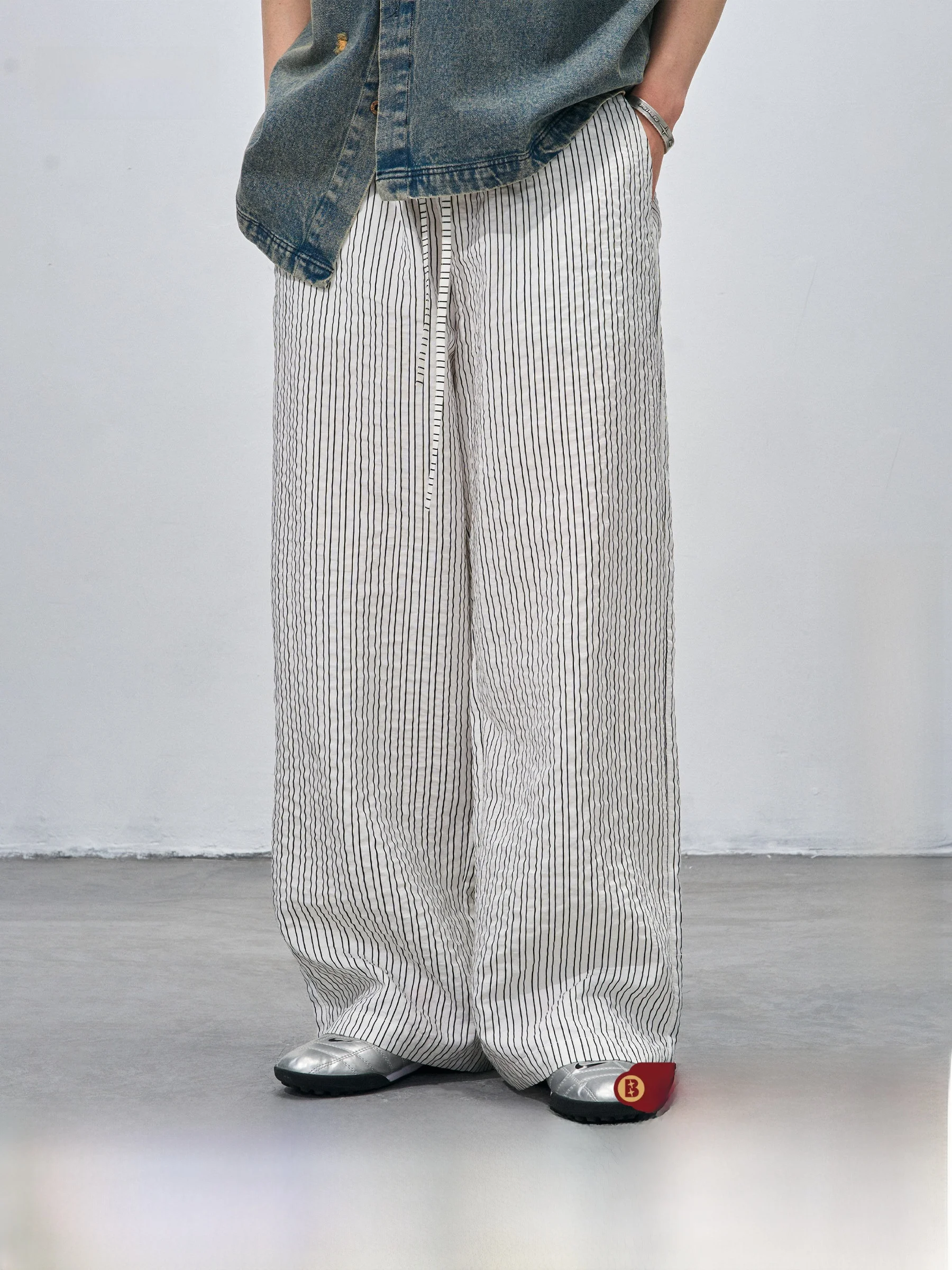 

Casual Men's Striped Straight Leg Pants BJHG Spring Summer New Sle Comfortable Loose Fit Trousers Classic Old Money Sle