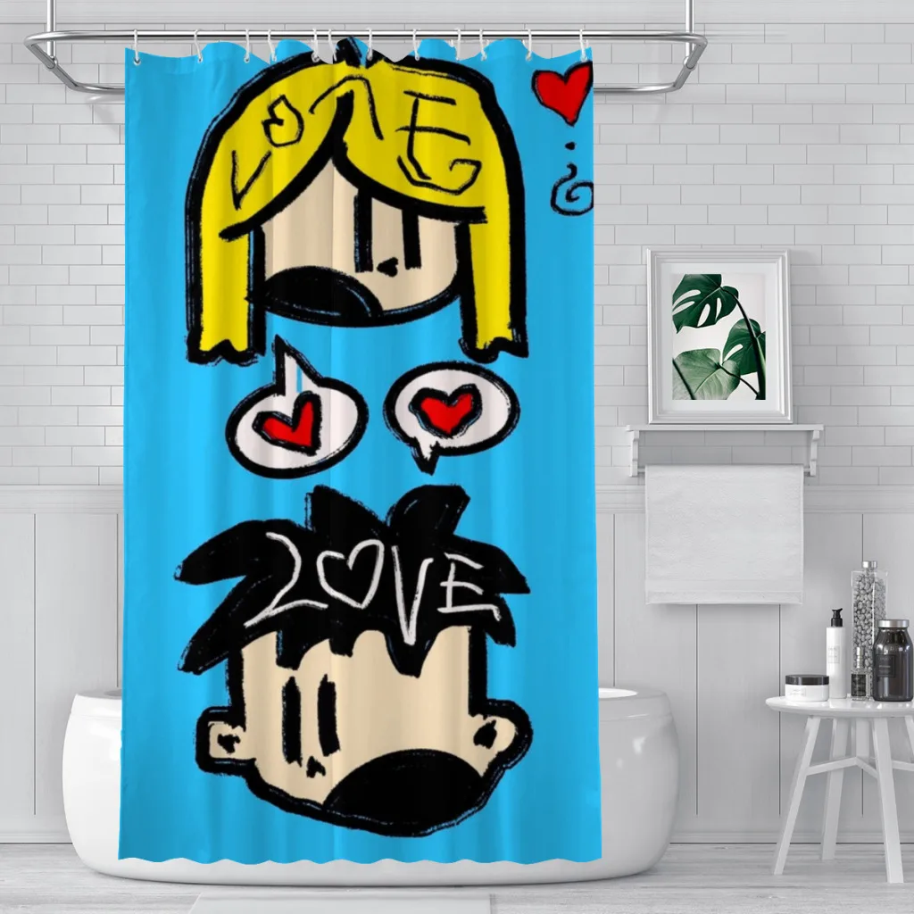 

Shower curtain Bathroom Graffiti Diary decor Modern household items Bathroom curtain Graduation gift Festival gift