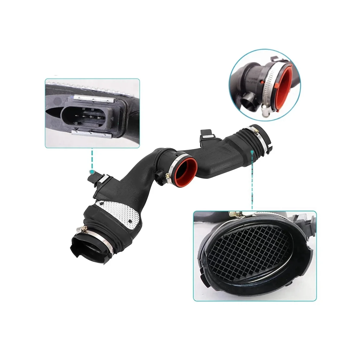 Воздуховод автомобильного двигателя A6420908237 с датчиком массы воздуха для Mercedes Benz E320 W211 W164 W251 OM642 6420908237 Воздуховод автомобильного двигателя A6420908237 с датчиком массы воздуха для Mercedes Benz E320 W211 W164 W251 OM642 6420908237