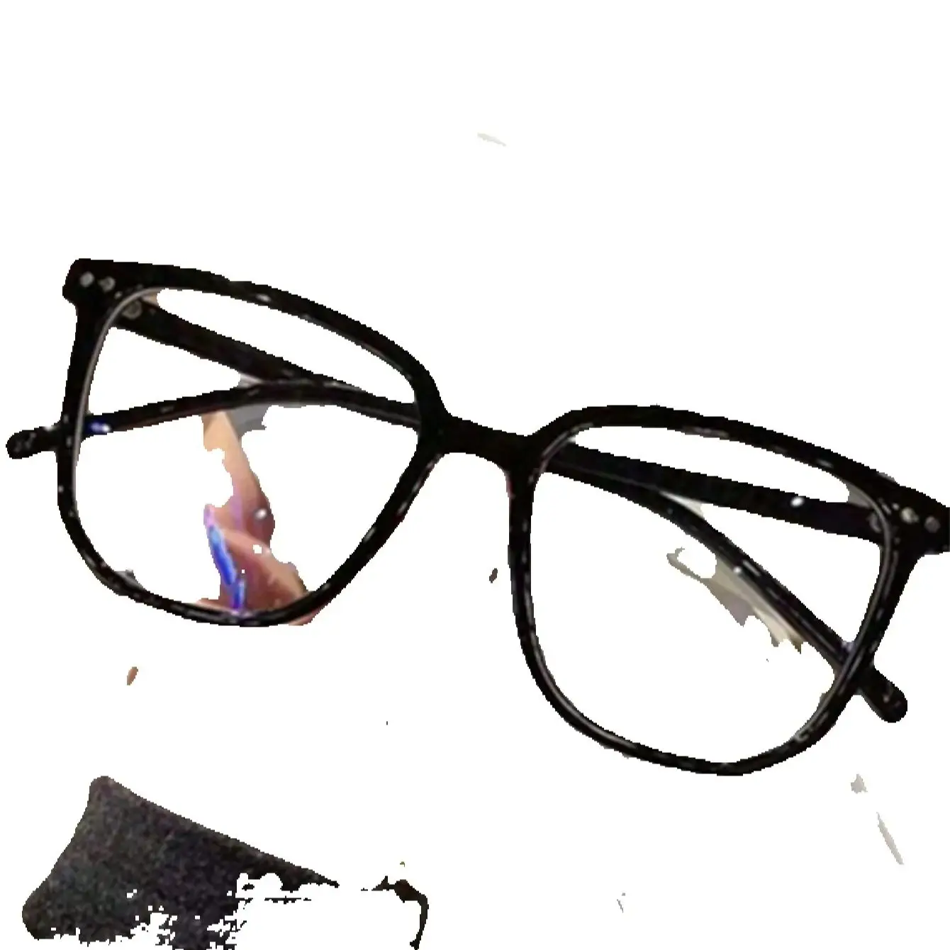 Lunettes anti-lumière bleue pour femmes avec monture de lunettes classique, monture plate rétro finie