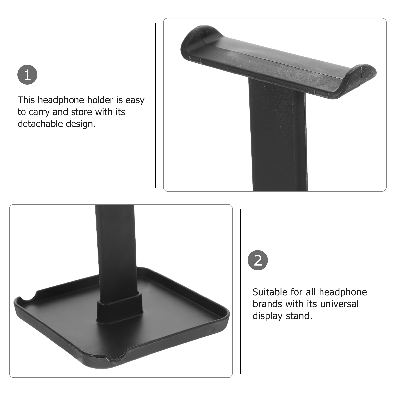 

Headphone Holder Stand Detachable Desktop Rack Abs Universal Fit All Brands Gaming Headset Display Mount Desk