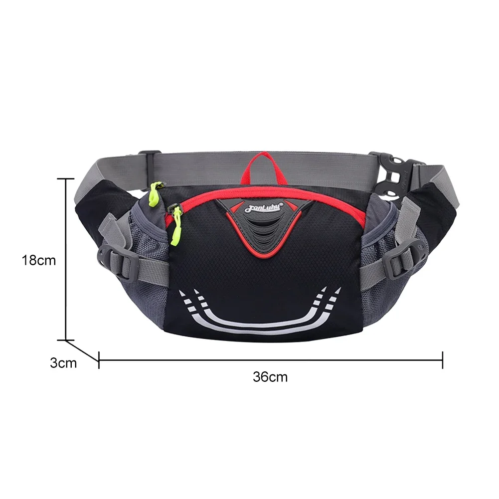 Fanny Pack Nylon Bum Bag with Bottle Holder Sling Waist Pack Waterproof for Cycling for Running Hiking for Hydration for Jogging