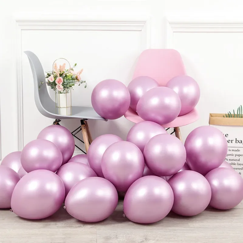 5/10/12inch Metal Pearl Latex Balloons Rose Gold Glossy Thick Chrome Metallic Boy Girl Adults Wedding Birthday Party Decorate